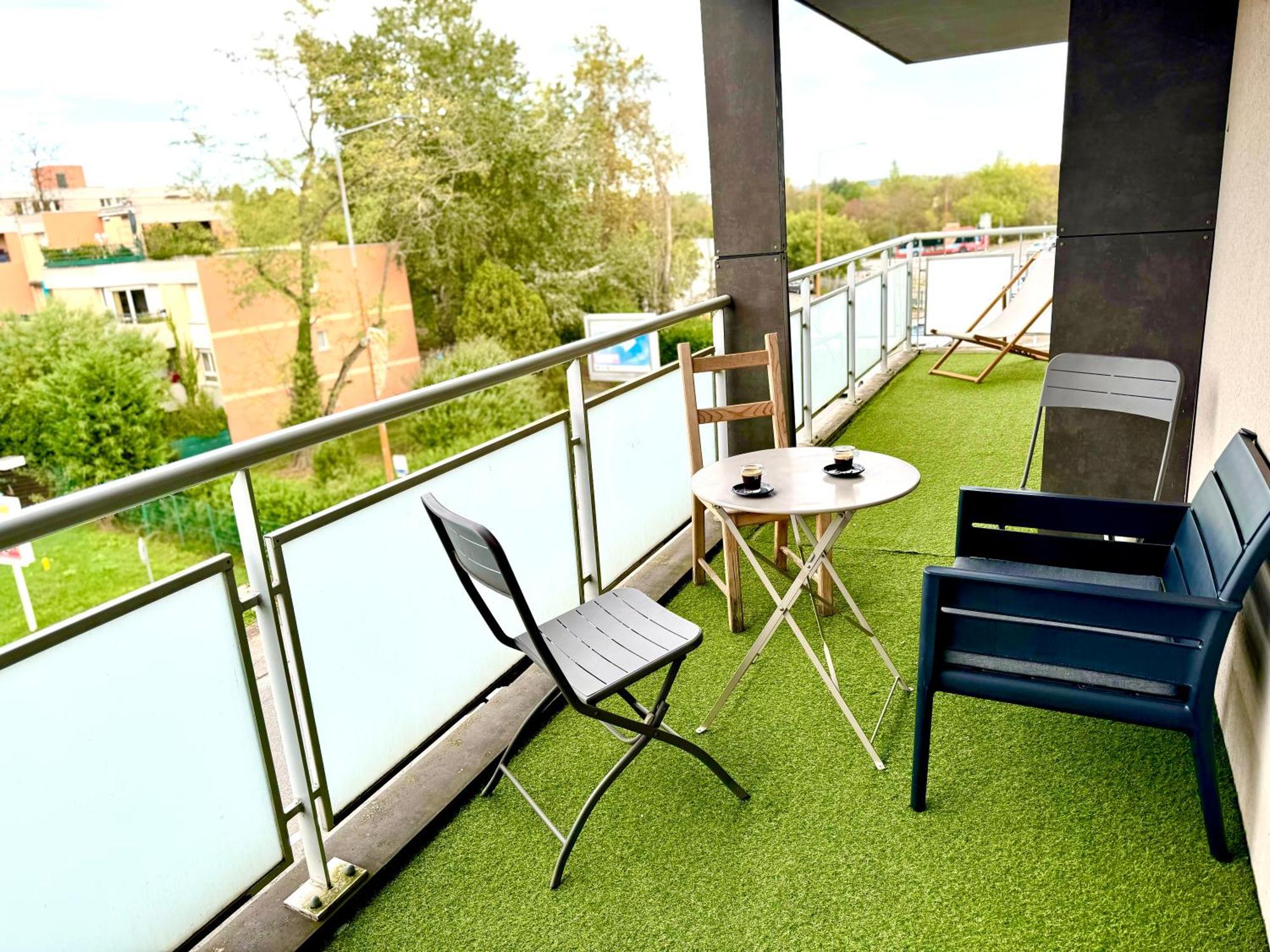 Bel Appartement T3 De 60M2 Avec Parking, Terrasse, Proche Du Metro Et Du Periph Toulouse Dış mekan fotoğraf