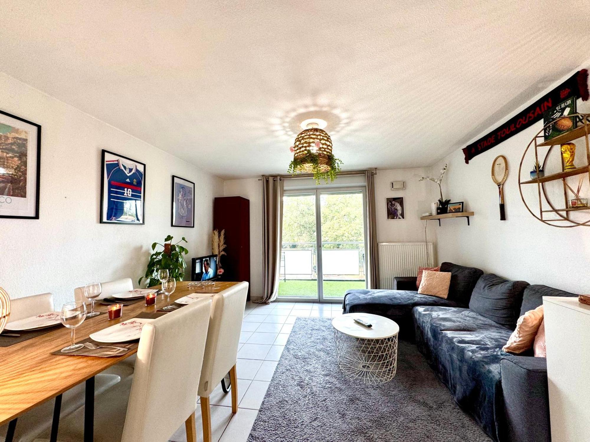 Bel Appartement T3 De 60M2 Avec Parking, Terrasse, Proche Du Metro Et Du Periph Toulouse Dış mekan fotoğraf
